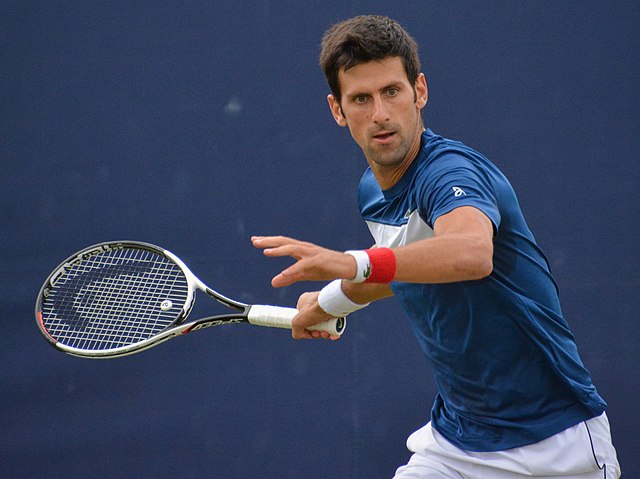 Novak Djokovic in the field